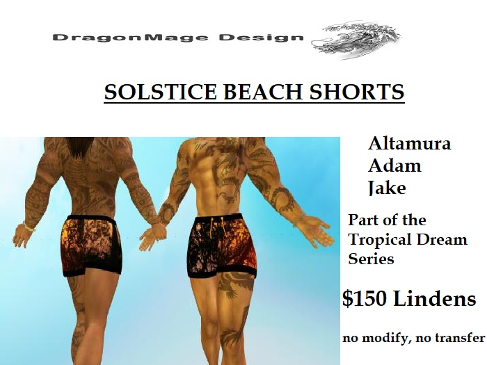 !DMD! Solstice Beach Shorts boxed