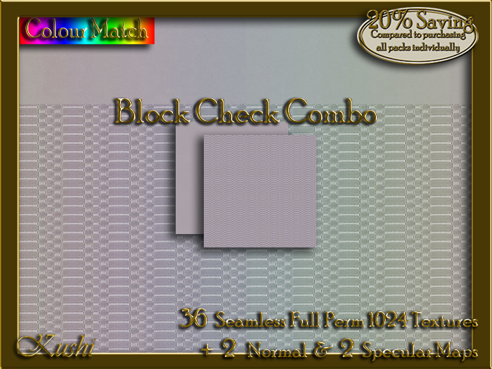 Block Check Combo Seamless Texture Set