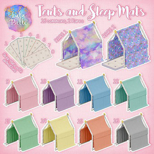 {Lula Belle} COMMON 8 - Tents and Sleep Mats Gacha