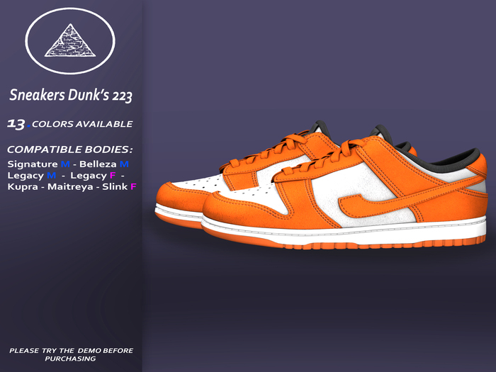 PYRAMID LOST - Sneakers Dunk's 223 ''ORANGE''