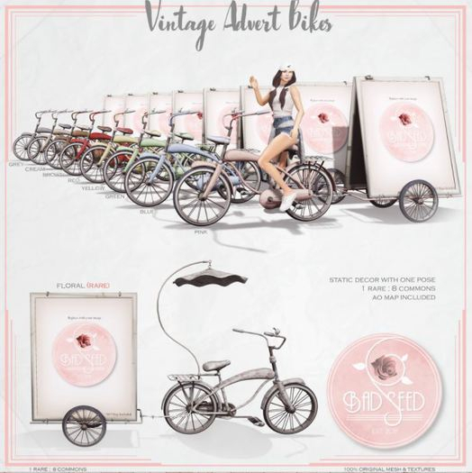 Vintage Advert Bike - Red