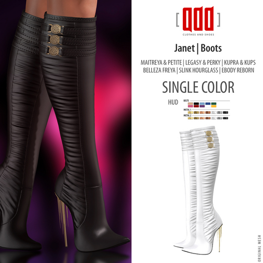 [ADD] Janet Boots - White