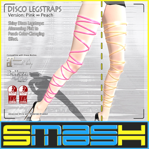 SMASH - Disco Legstraps (PinkPeach)