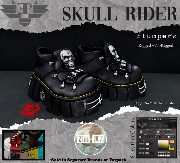 L'Emporio&PL::*Skull Rider*:: Stompers -INITHIUM KARIO