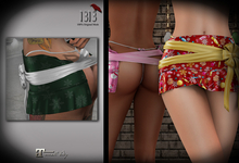 (*<*) 1313 December Skirt - Snowflakes Green