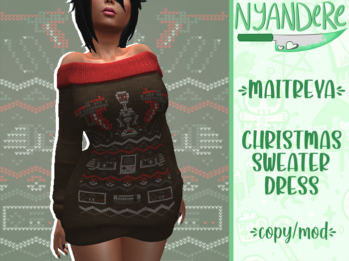 Gamer Xmas - Christmas Sweater Dress [MAITREYA]