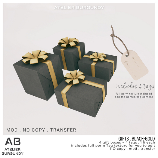 Atelier Burgundy . Gift box Black Gold *REZ ME*