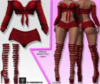 **FUNNY PIE RED RISQUE STYLE COMPLET OUTFIT** (WEAR)