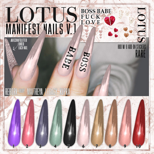 9. LOTUS. Manifest Nails V.1 (Maitreya) Boxed