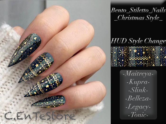 _C.EnTeStore_STILETTO NAILS_Christmas Style_N02