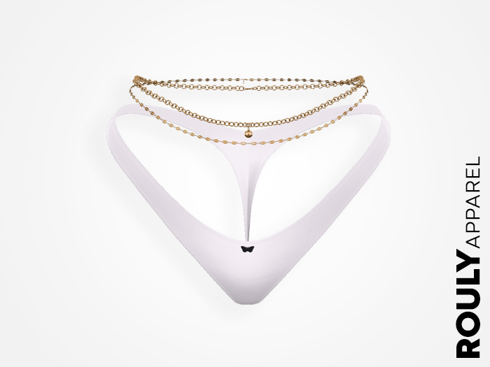 ROULY :: "Noche Fuera" Panties + Tresure Chains - White