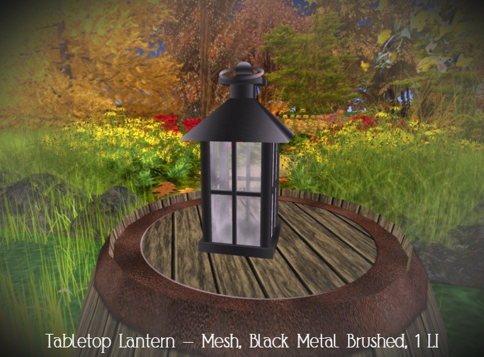 Tabletop Lantern - Mesh, Black Metal, 1 LI (Boxed)