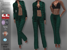 "GCD" Brandi Flannel Pajamas Green