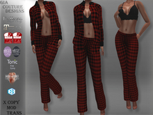 "GCD" Brandi Flannel Pajamas Red