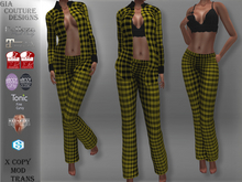 "GCD" Brandi Flannel Pajamas Yellow