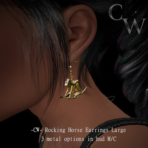 -CW- Rocking Horse Earrings Lg DEMO