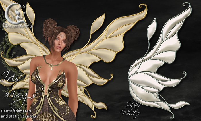 *LE* Iris Wings Silver White