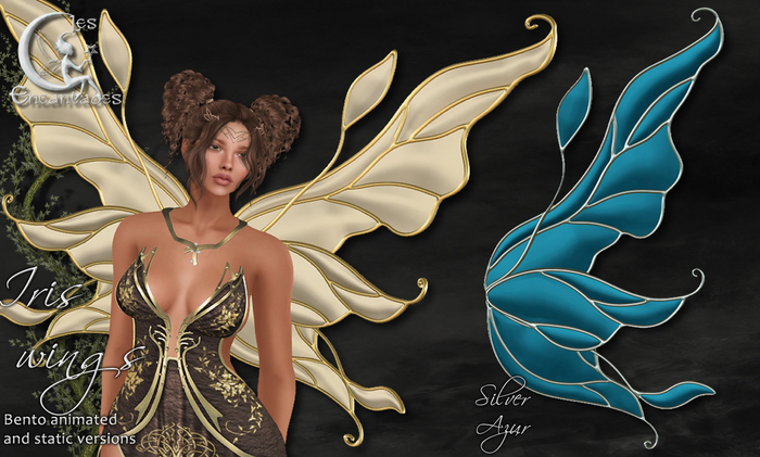*LE* Iris Wings Silver Azur