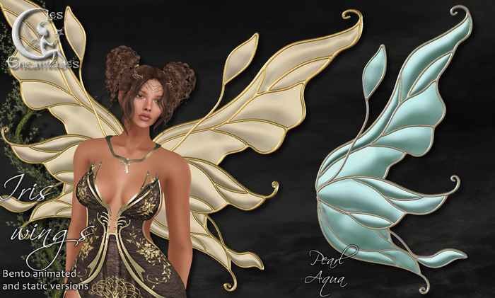 *LE* Iris Wings Pearl Aqua
