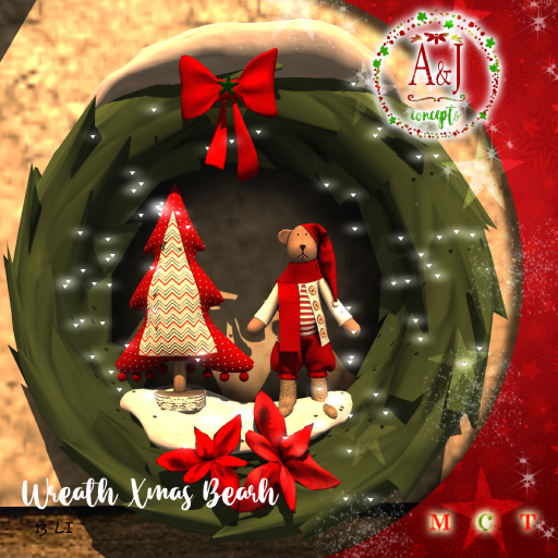 A&J Wreath Xmas Bear MP