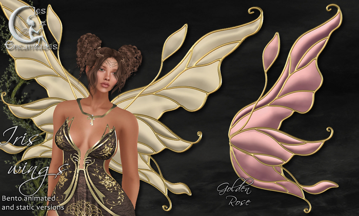 *LE* Iris Wings Gold Rose