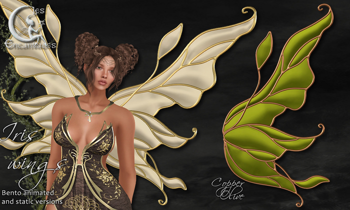 *LE* Iris Wings Copper Olive