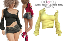 adorsy - Anabel Top Yellow - Maitreya/Legacy/Petite/Kupra