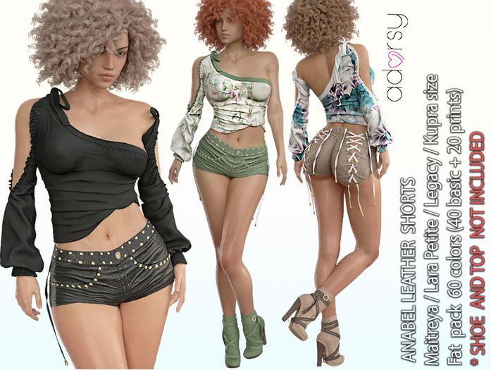 adorsy - Anabel Shorts Fatpack - Maitreya/Legacy/Kupra
