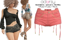adorsy - Anabel Shorts Coral - Maitreya/Legacy/Kupra