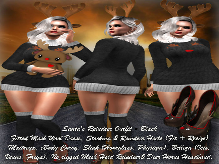 *_The Death_* Santa's Reindeer - Black 