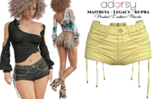 adorsy - Anabel Shorts Yellow - Maitreya/Legacy/Kupra