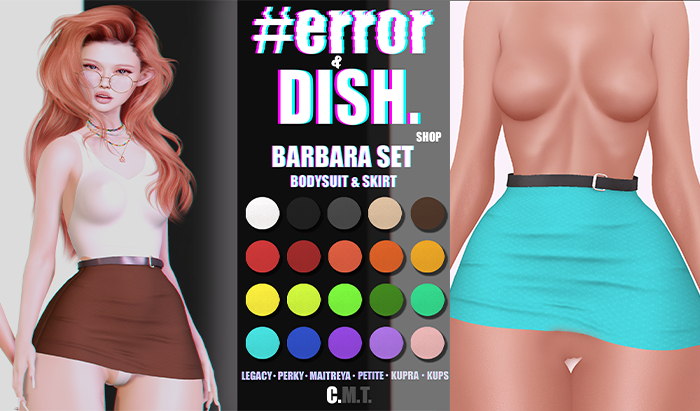 DISH. & #error - barbara skirt - cloud