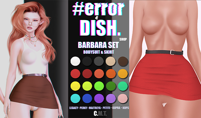 DISH. & #error - barbara skirt - red