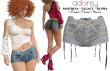 adorsy - Anabel Denim Shorts Grey - Maitreya/Legacy/Kupra