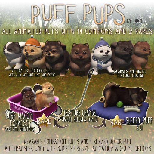 Jian Puff Pups :: Puff Wagon Express RARE