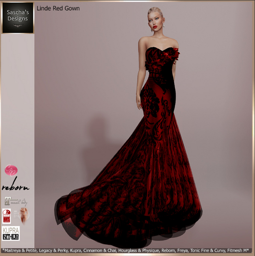 SAS - Linde Red Gown (MB & FM) 