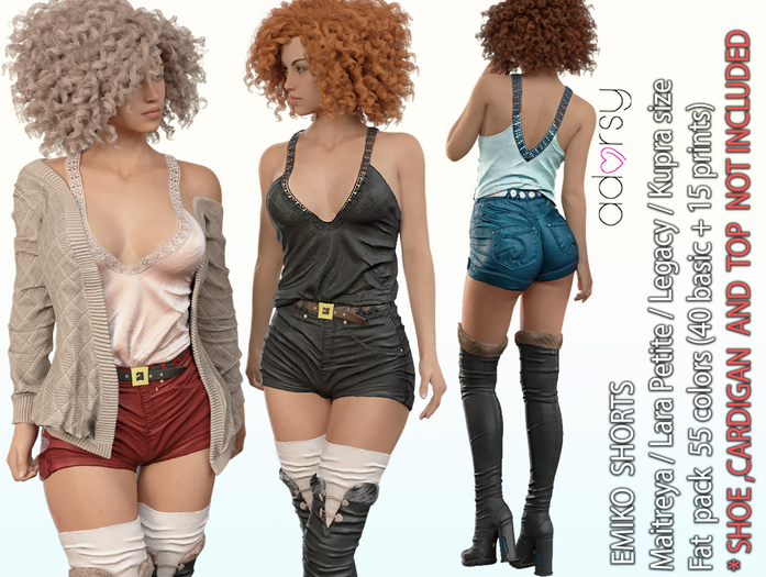 adorsy - Emiko Shorts Fatpack - Maitreya/Legacy/Kupra