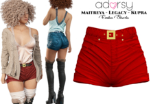 adorsy - Emiko Shorts Deep Red - Maitreya/Legacy/Kupra