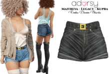 adorsy - Emiko Denim Shorts Black - Maitreya/Legacy/Kupra