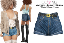 adorsy - Emiko Denim Shorts Dark Blue - Maitreya/Legacy/Kupra