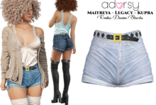adorsy - Emiko Denim Shorts Faded - Maitreya/Legacy/Kupra