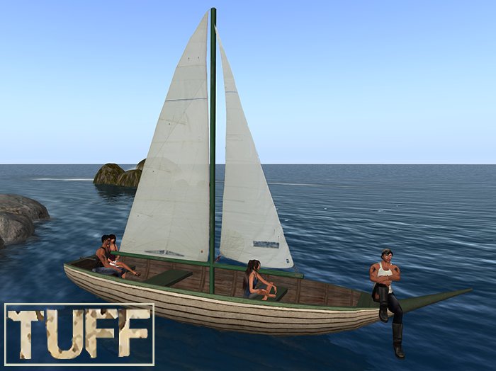 [TUFF] White & Green Sailboat