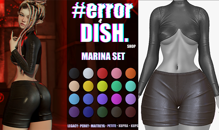 DISH. & #error - marina shorts  - choco