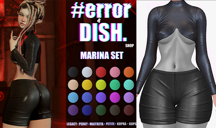 DISH. & #error - marina top - black