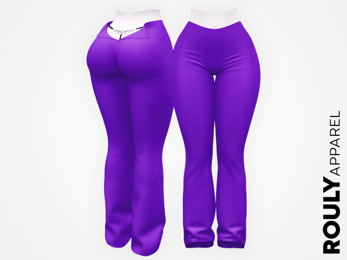 ROULY :: "StreetGirl" Wide Leg Pants - Violet