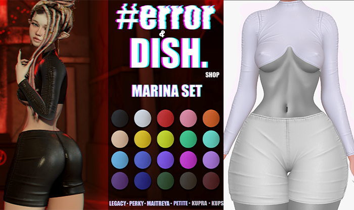 DISH. & #error - marina top - white
