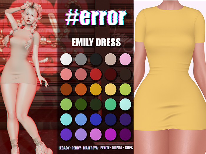 #error - emily dress - yellow