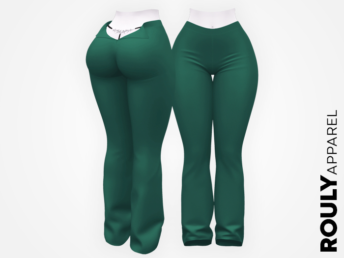 ROULY :: "StreetGirl" Wide Leg Pants - Eme