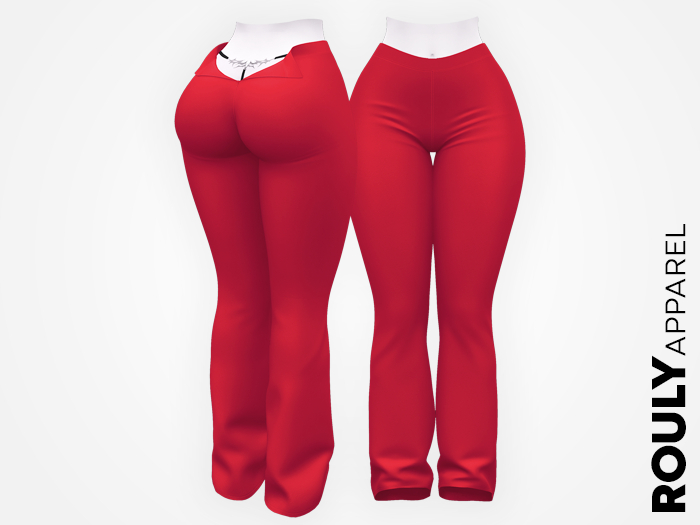 ROULY :: "StreetGirl" Wide Leg Pants - Cherry