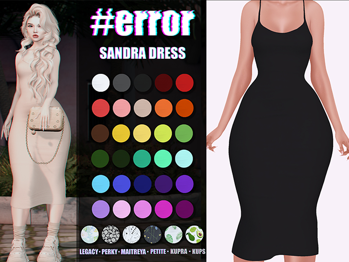 #error - sandra dress - black